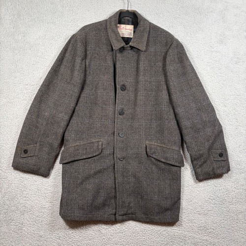 VTG Hall American Sportswear Robert Hall Mens Sz 40 Wool Car Coat Jacket Plaid