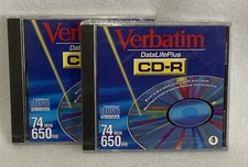 VERBATIM DataLifePlus CD-RW 2X/4X 650Mb Rewriteable Compact Disc Blank SEALED