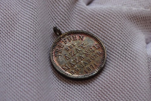 π§ π©πͺ GERMANY EMPIRE PROCLAMATION SILVER 2Gr 15mm MEDAL 1871 AZAY MAZANGE - Picture 4 of 7