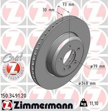 2x ZIMMERMANN Coat Z Bremsscheiben Vorne für BMW Z4 Roadster (E89) 348mm