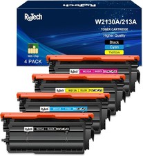 213A Toner Cartridges 4 Pack Compatible with 213A W2130A 213X W2130X with Chip 
