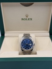 Rolex Datejust 41 Blue Baton Dial 126334 - Fluted Bezel, Oyster, 2023