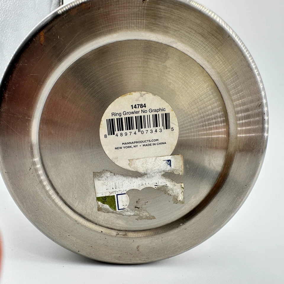 Botella de agua de acero inoxidable Manna Ring Growler 64 oz - nunca usada Foto 3 de 4