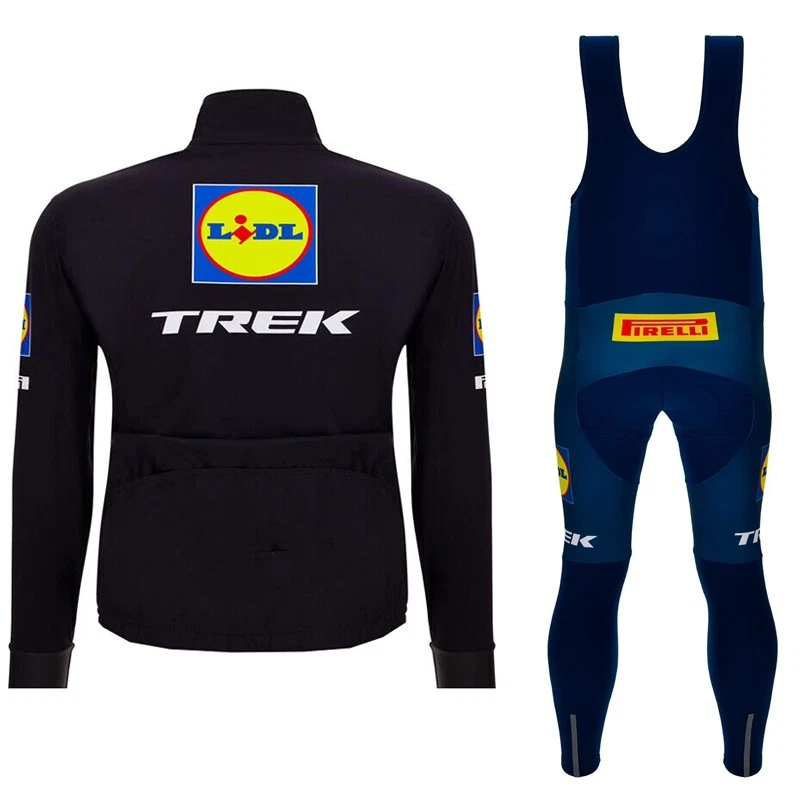Equipo Hombre Lidl Ciclismo Manga Larga Jersey Babero Pantalones Ciclismo Babero Chaquetas