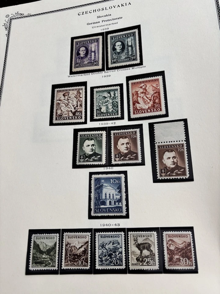 Slovakia 1939 (Sc 24 on ) to 1944 Complete MNH Collection 11 Pages VF CV $163.05 - image 2 of 4