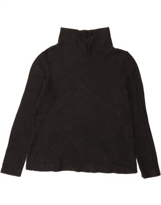 J. CREW Damen Sweatshirt Pullover UK 14 Medium schwarz Baumwolle DK28