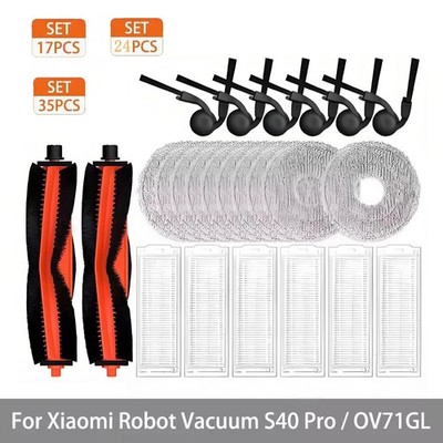Accessories Kit For Xiaomi MiJia S40 Pro (OV71GL) Side Brushes Filter Dust Bag