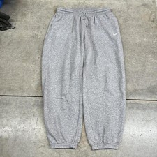 vintage nike grey and white small swoosh relaxed baggy fit sweatpants size large