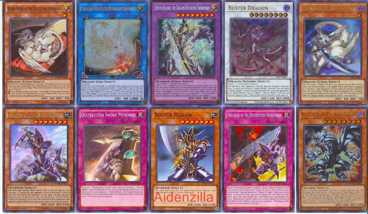 Yugioh Buster Blader Deck - Dragon Whelp Fullmetal Destroyer Prologue  Swordsman