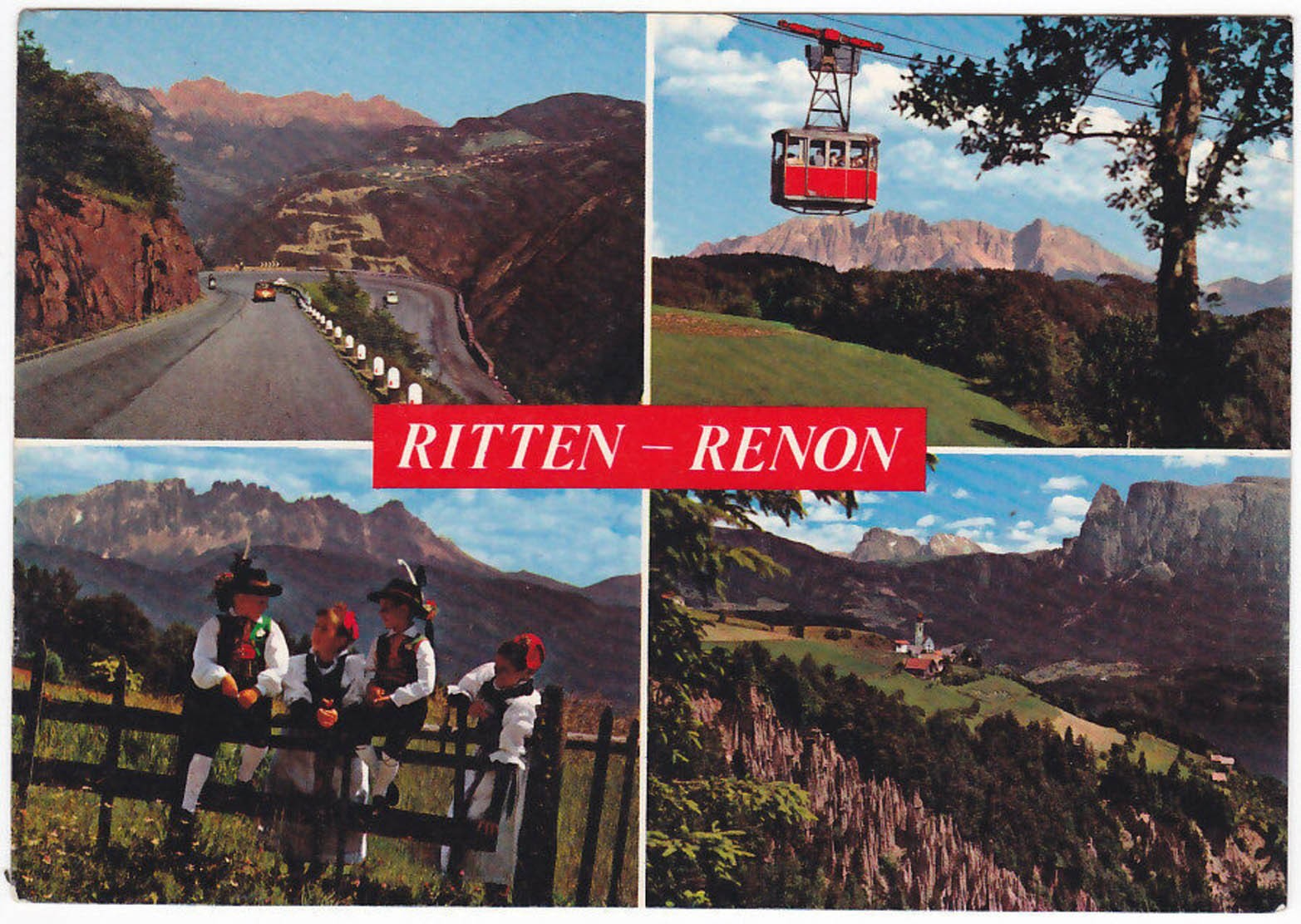 RENON - RITTEN - BOLZANO - VEDUTINE - FUNIVIA - VIAGG. 1971 -33541-