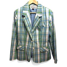Donnkenny Plaid Womens Blazer Jacket Y2K Sz 1...