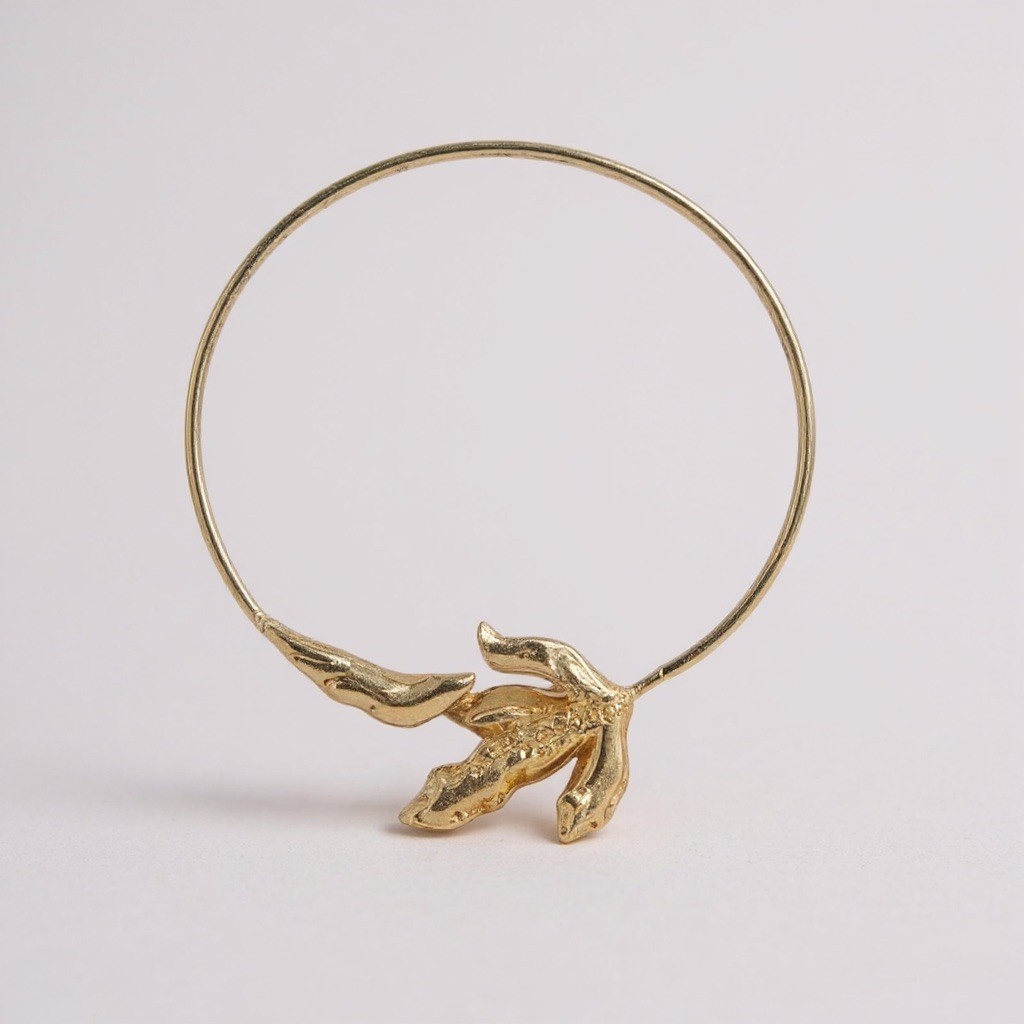 Necklace Flower Zara Choker Statement Gold Open Leaf Petal Collar Boho Maple