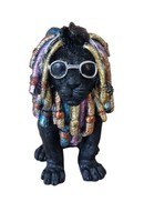 Dekofigur LöWe Mit Brille 20 Cm Schwarz Bunt Dekofigur