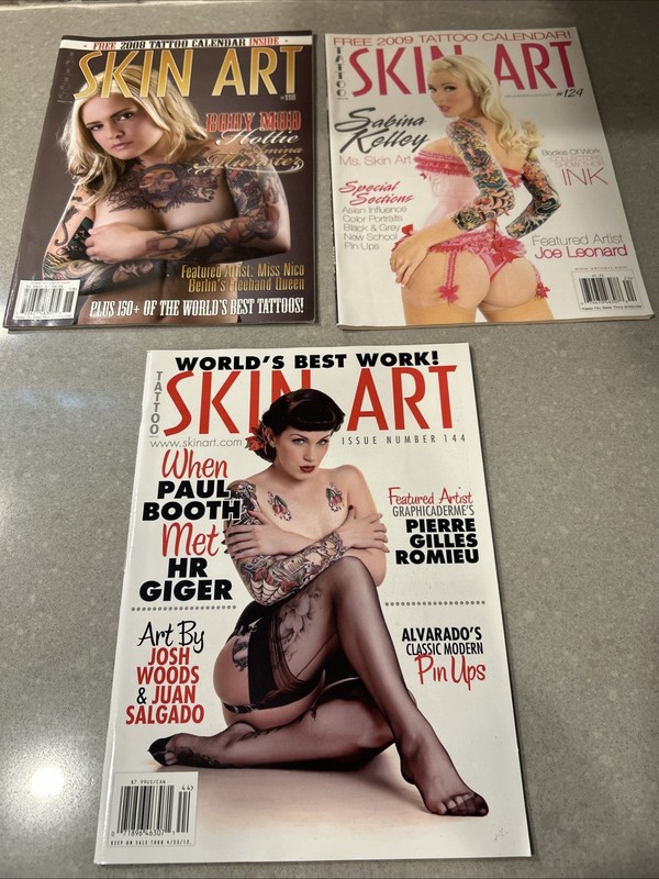 Skin Art Magazine Lot #118, 124, And 144 (2008-2012)
