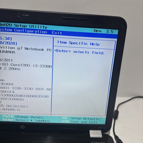 Hp Pavilion G7 17" Laptop i3-2330M 4gb Ram No Drives Boots Bios - Picture 4 of 14