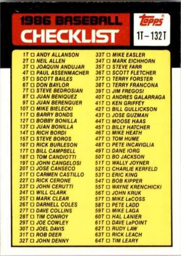 1986 Topps Traded Baseball Pick Complete Your Set #1T-132T RC - Picture 132 of 132
