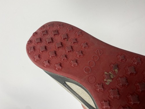 ECCO Biom Natural Motion Red 43 (9-9.5 US) White Yak Leather Spikeless Golf Shoe - Picture 12 of 15