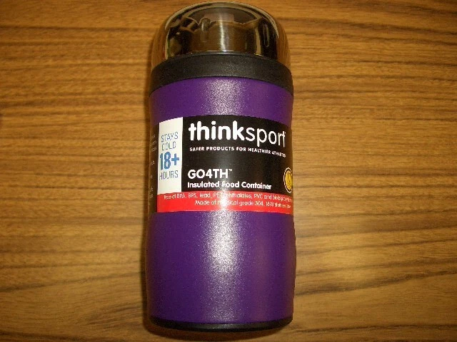 Contenedor de alimentos aislado ThinkSport Go4th púrpura 16,9 oz se mantiene caliente 8+ horas-nuevo Foto 4 de 4