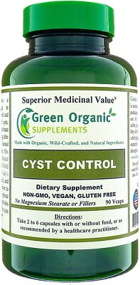 Green Organic Breast CYST 90 Vegan Capsule Plant-Based for Cysts Growth Control