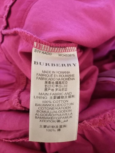 Burberry Brit Women Dress Midi Pink Long Sleeves Cotton Size M UK12 USA10 ITA40 - Picture 9 of 10
