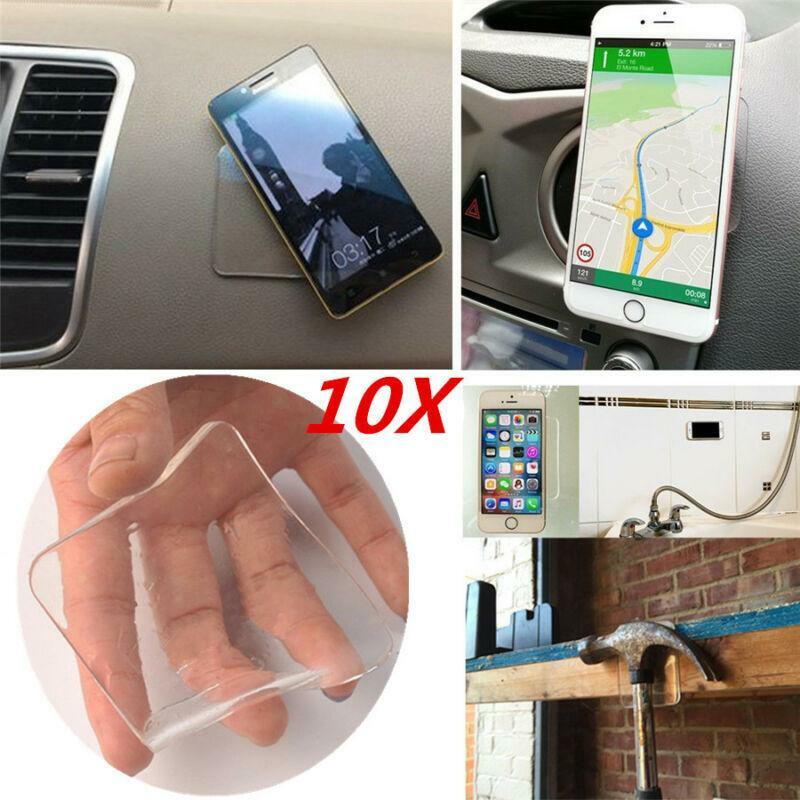 10pcs Sticker Gel Pad Anti Slip Car Dash Phone Mount GPS Tablet Sticky Holders