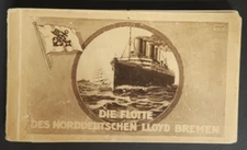 The Fleet of The North German Bremen Steamship Images 40 Postcard Book Set
