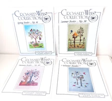 Vintage Four Seasons Bird Cross Stitch Chart Pack of 4 Birds Nature Theme