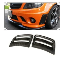 Real Carbon Fiber Side Air Fender Insert Vent Hood For Benz W204 C63 AMG 08-2011