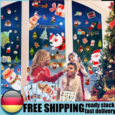 2Pcs Indoor Window Stickers Decorative Static Window Decals for School Classroom