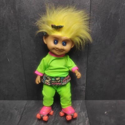 Vintage Troll Figur Leader Toy Corp Batteriebetriebener Musikalisch Skater 1992