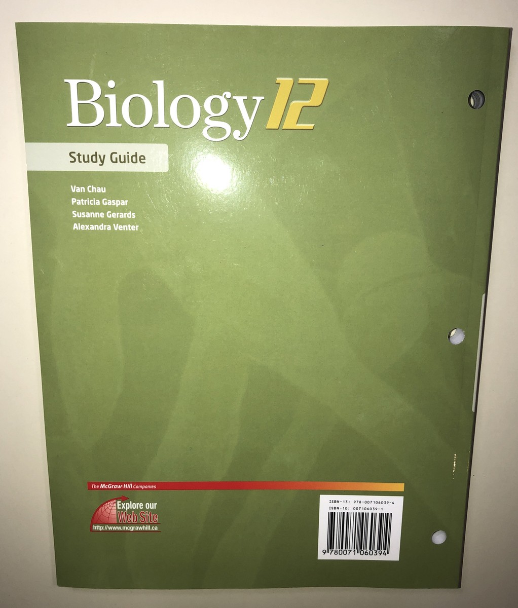 New, Biology 12 Study Guide-Paper Back McGraw-Hill Ryerson | eBay