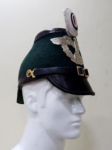 Shako Leather Prussian Helmet for Officer Ranks of The Jager Batallion helmet - Picture 7 of 8