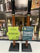 Dummy beer pump X 2 pub home bar mancave real ale genuine badges Brewery New