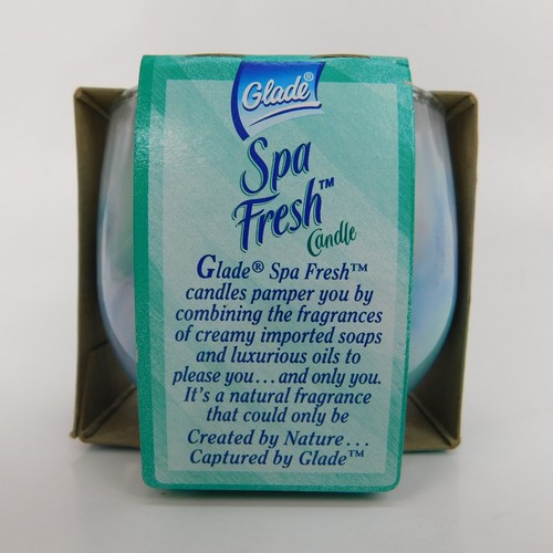 VTG Glade Candle Scents SPA FRESH CANDLE - 4 oz 2002 SC Johnson NEW OLD STOCK - Picture 2 of 10