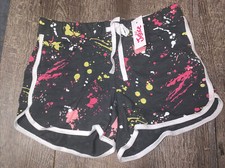 Justice sz 12 splatter paint comfy vacation travel sports active shorts