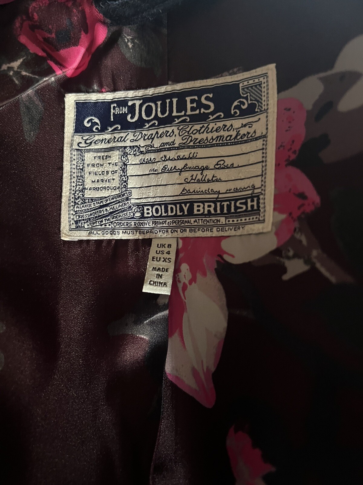 Joules Navy Tweed Wool mix Blazer Jacket SZ 8 XS Excellent Condition Never Worn image 9