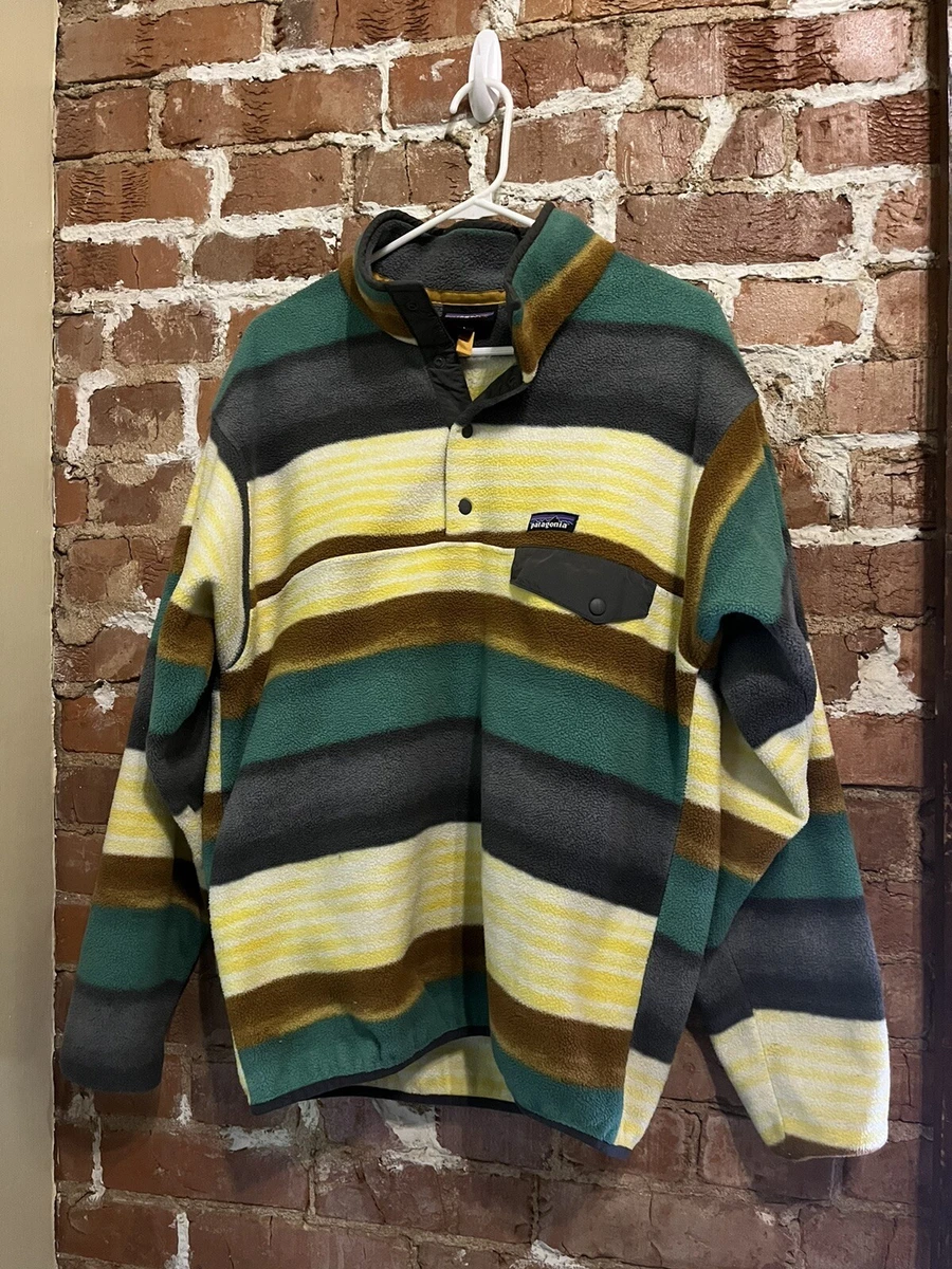 Vintage Patagonia Synchilla Snap T Fleece Gradient Stripe Size L