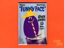 Funny Face Goofy Grape art 2x3" fridge/locker magnet Pillsbury drink mix
