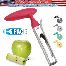 Fruit Apple Corer Pear Tools Stainless Steel Kitchen Twist Easy Core Remover US