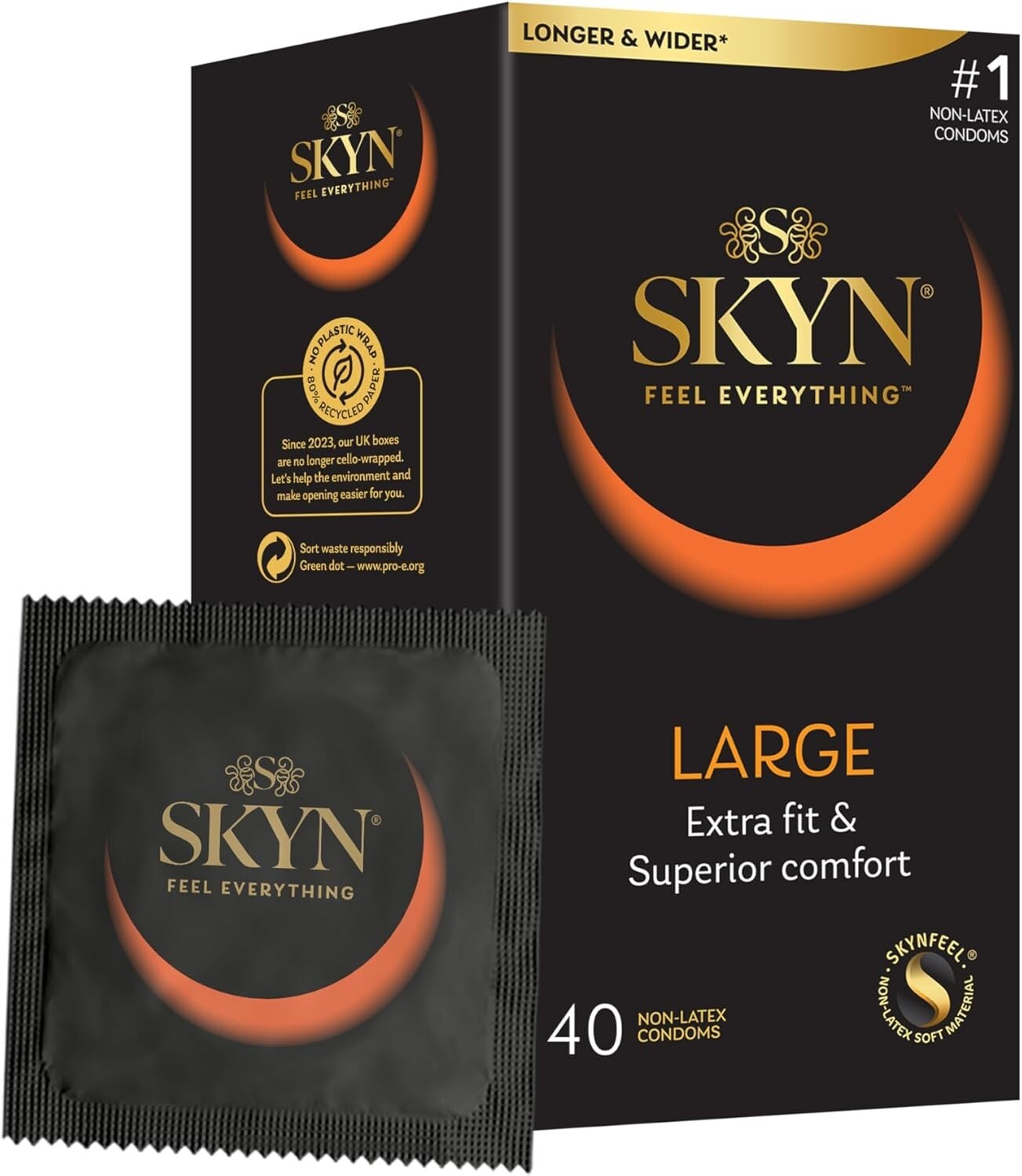Skyn Large Thin Condoms Non Latex 50 Pack 56mm