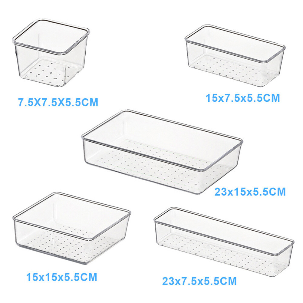 Desk Drawer Organiser Storage Boxes Tray Tidy Divider Stationary Make