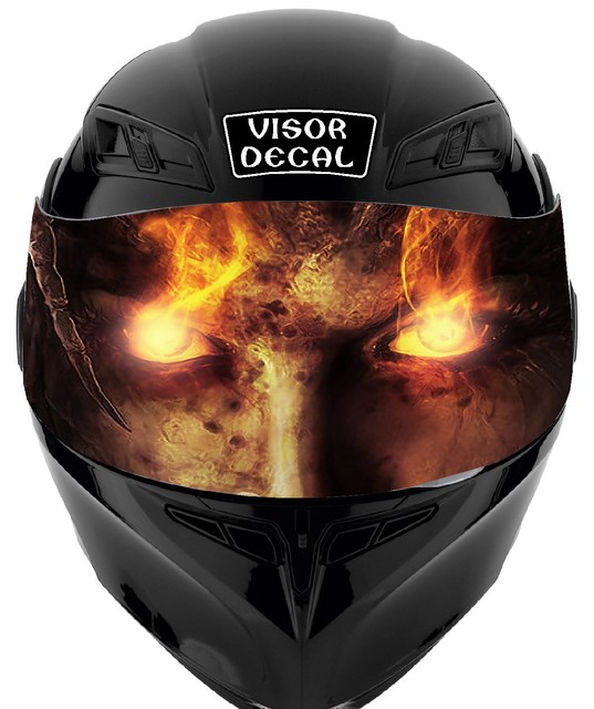 V40 Devil Demon VISOR TINT DECAL Helmet UNIVERSAL Fits All Sport Bike