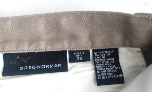 Greg Norman Men's Golf Shorts Beige 36W 8" Inseam - Picture 10 of 17