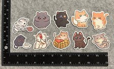  Lot of 10 Assorted Cat Stickers