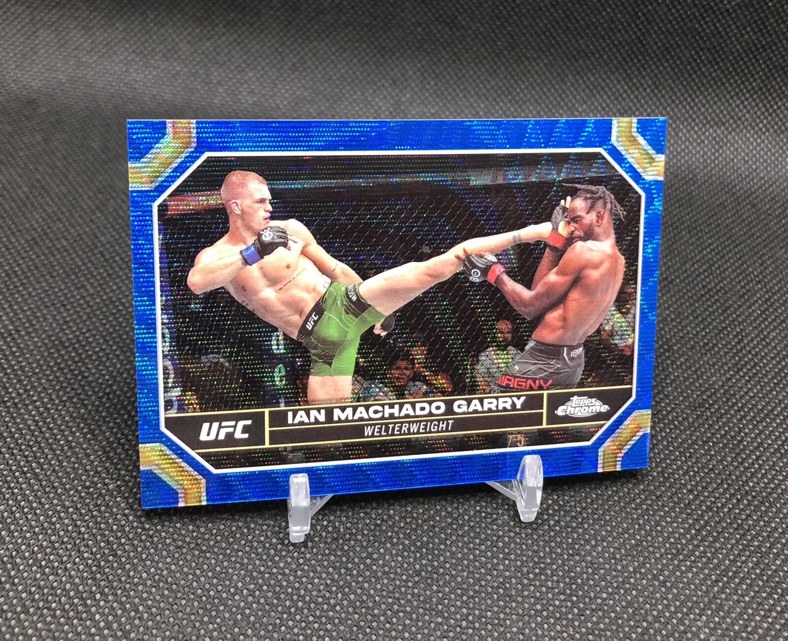 2024 Topps Chrome UFC Ian Machado Garry /75 BLUE WAVE REFRACTOR SP #75 (75/75)