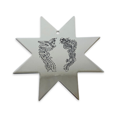 WLE Superior Dragon 8 Point Throwing Star 2.75'' Silver