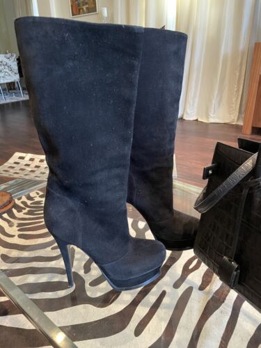 YSL Tribute boots suede sz 39