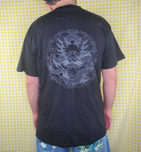 Long Mai Chinese Auspicious Dragon & Phoenix Black Graphic T-Shirt XLarge EUC - Picture 4 of 6