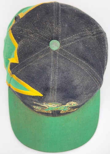 1990’s University Of Notre Dame Fighting Irish SnapBack Hat LOGO Lightning Bolt - Picture 6 of 19