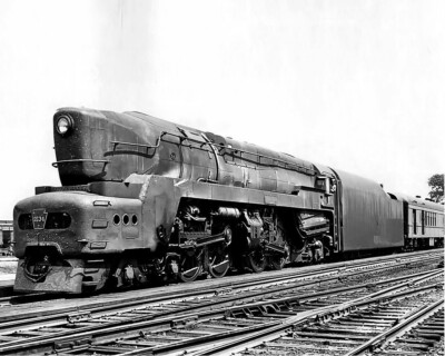Pennsylvania Railroad T-1 Sharknose Train & Tracks Steam 1940 Wall Art Photo 8x10